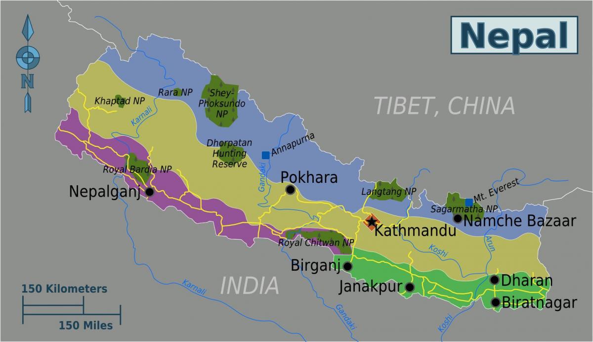 Еверест Непал карті