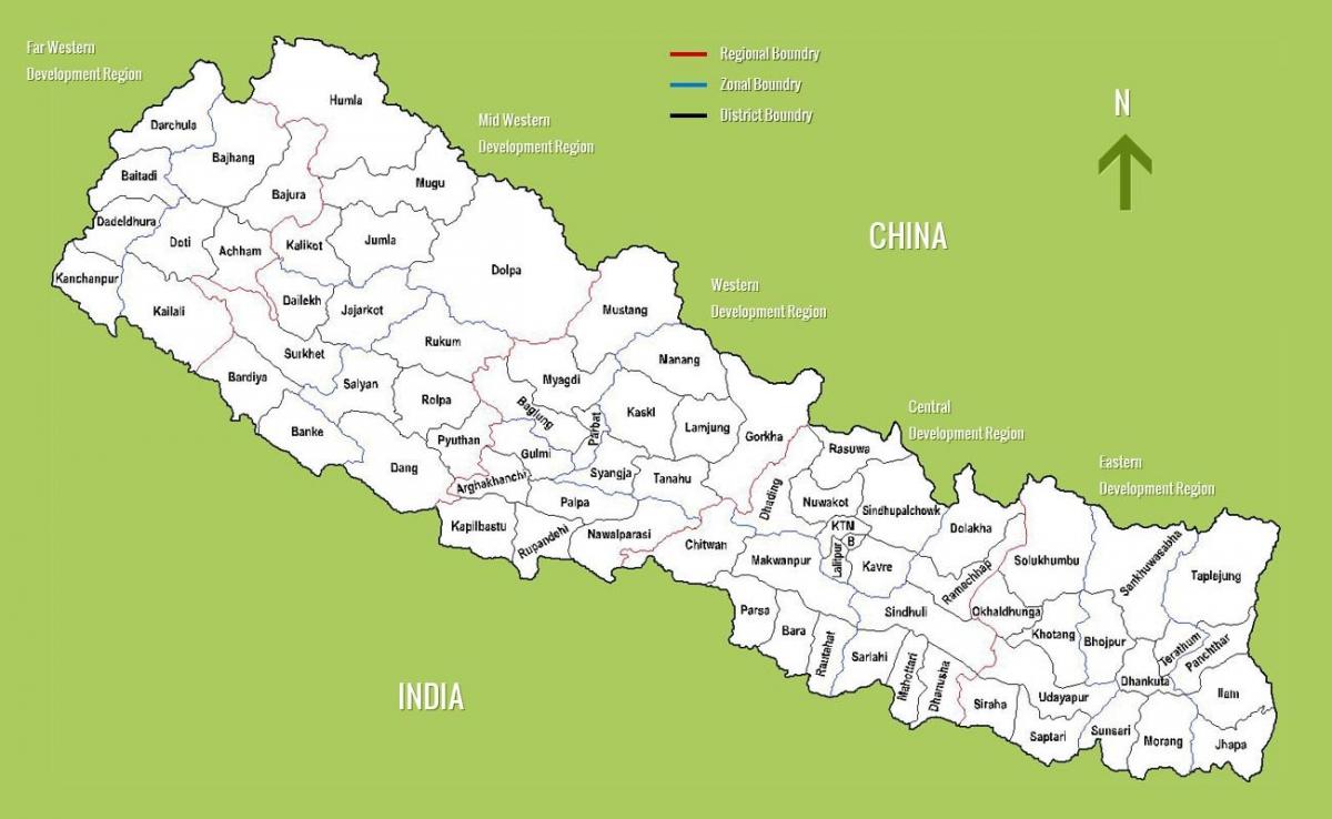 карта Непалу