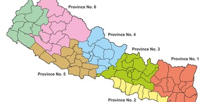 Карта Непалу, провінцій 