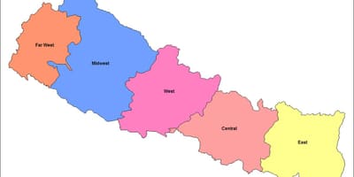 Карта Східної області розвитку Непалу