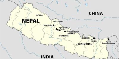 Індія, Непал кордону карти