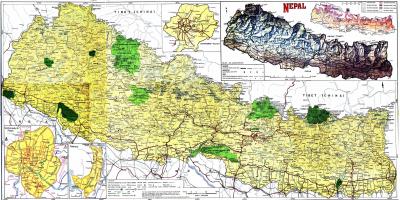 Дорожня карта Непалу з відстанню