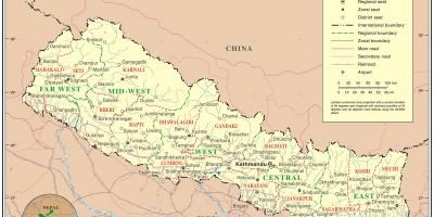 Індія, Непал межі дорожньої карти