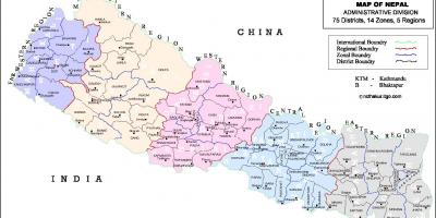 Непал всі районні карті